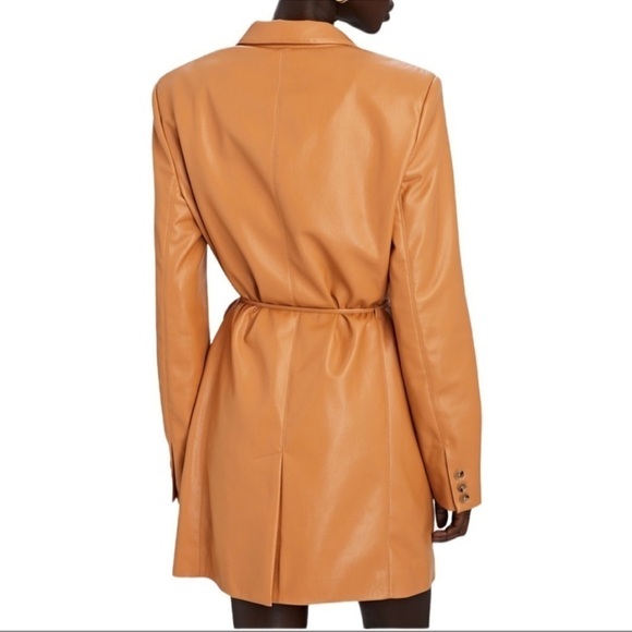 NANUSHKA Remi Vegan Leather Blazer Dress - Picture 2 of 8